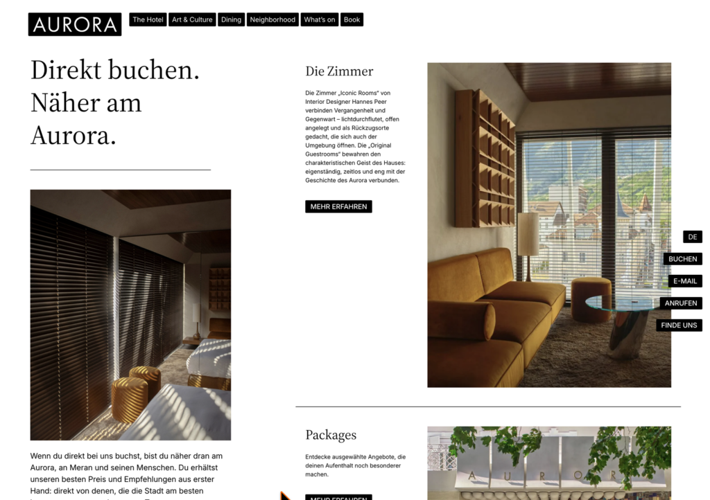 Referenzprojekt Hotel Aurora Meran