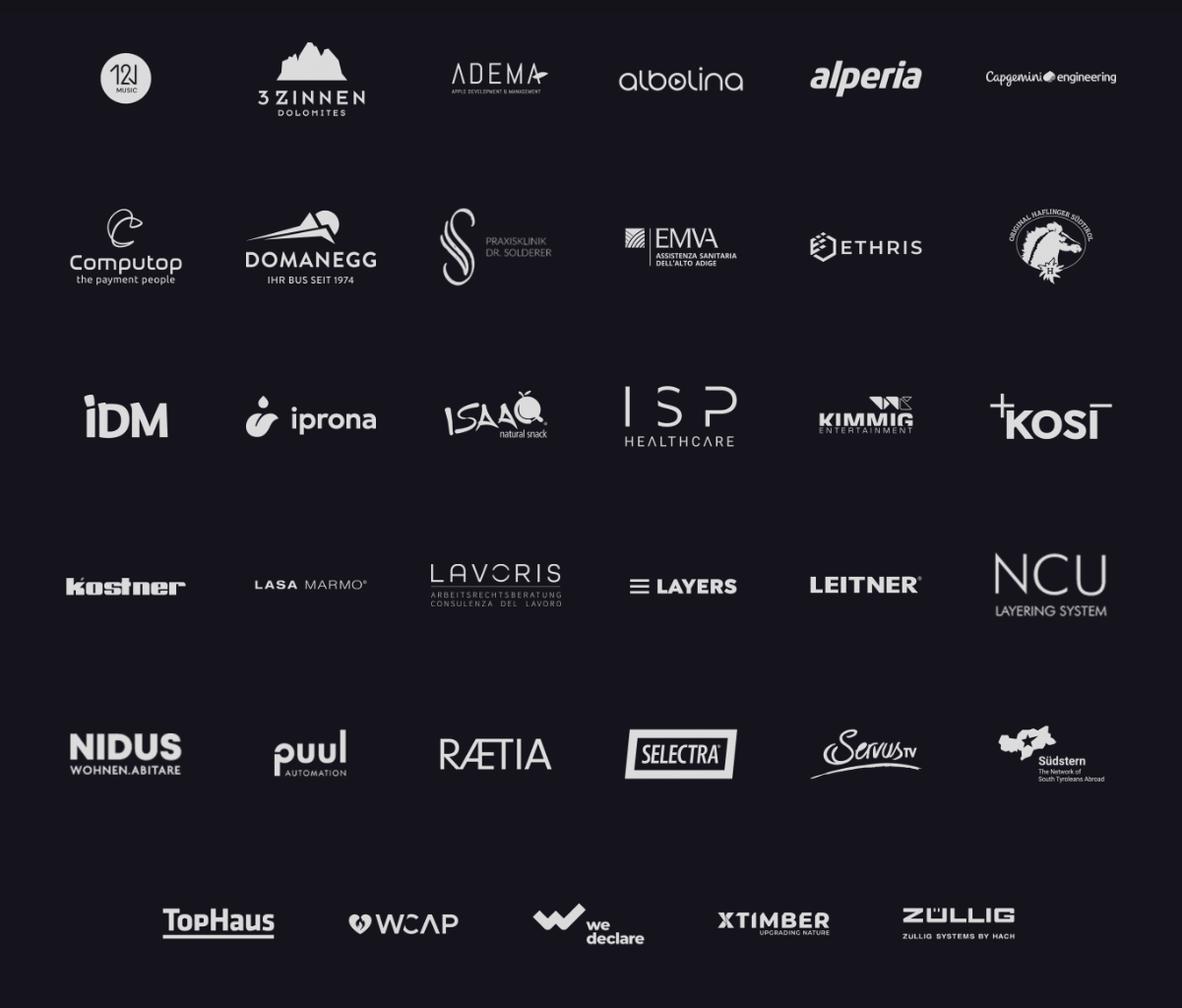 Logos von Kundinnen und Kunden von TM BRANDING